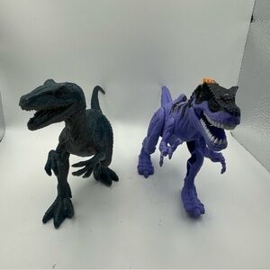 Purple and Black Dinosaur Figures